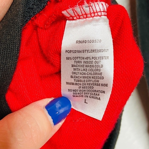 HOT TOPIC MF Retro Mighty Morphin Power Rangers Red Black Hoodie Jacket Large - Picture 6 of 7